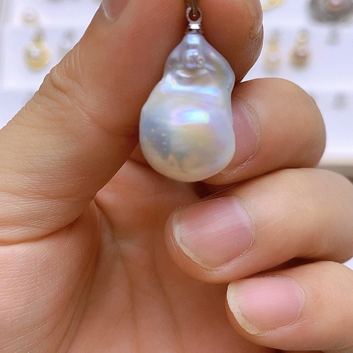 淡水珍珠银S925镶嵌颈饰