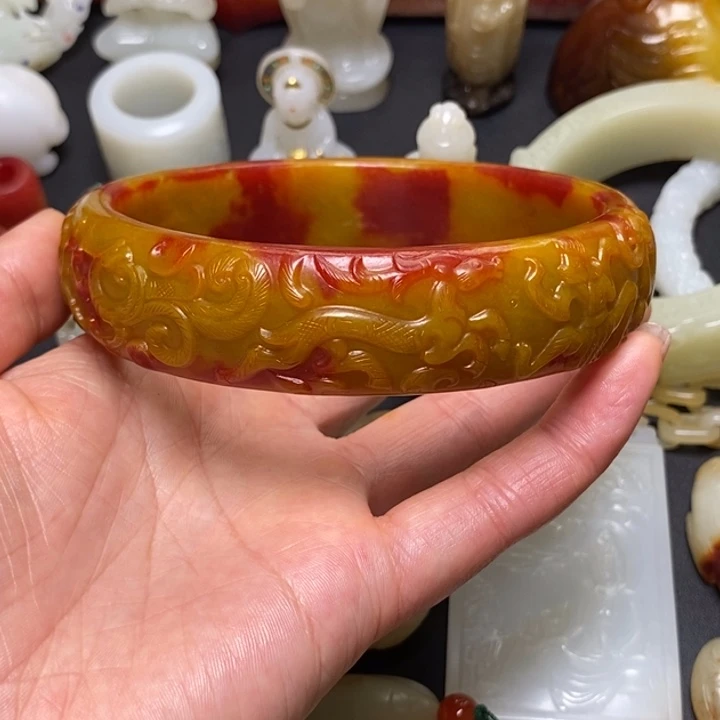 和田玉手镯未镶嵌L**C