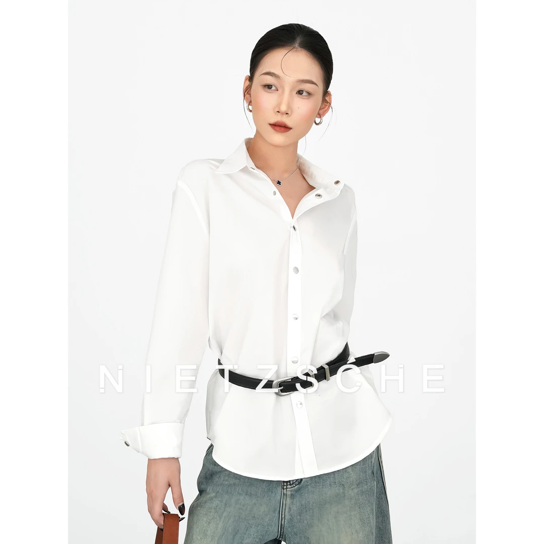 尼采官方直营｜资深老钱白衬衫｜纤维素纤维 B入！超百搭衬衫61996