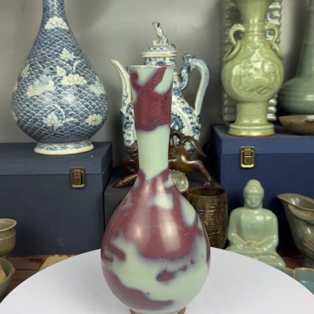 了***了摆件钧窑精品直口瓶