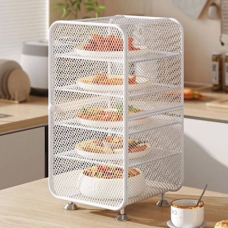 厨房菜罩多层放饭菜剩饭剩菜收纳柜子透气菜橱神器菜盘备菜置物架