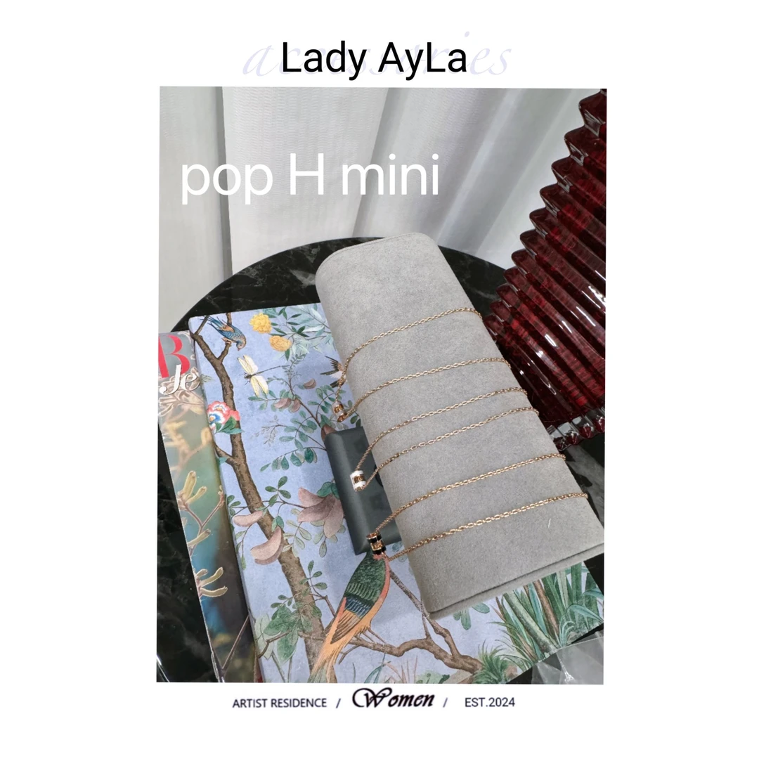 坠链均925银珐琅 气质百搭少女超仙简约mini H项链AL892