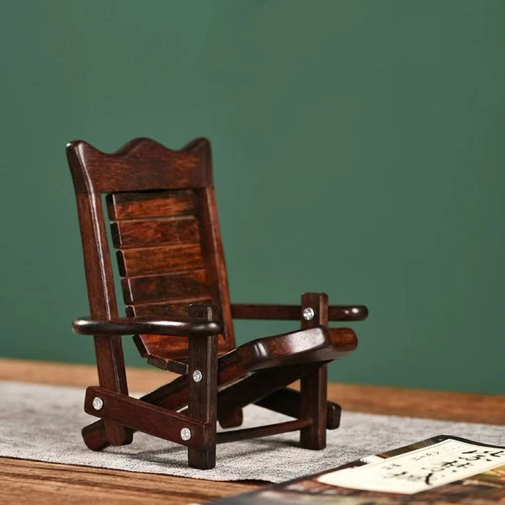 大木侠老挝大红酸枝小椅子收纳架收纳支架居家茶室桌面小摆件