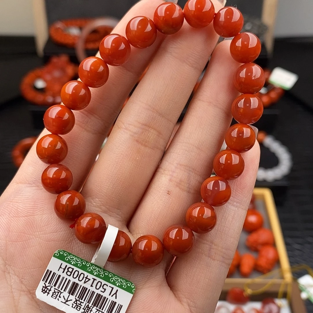 南红玛瑙未镶嵌四川凉山瓦西圆珠9m