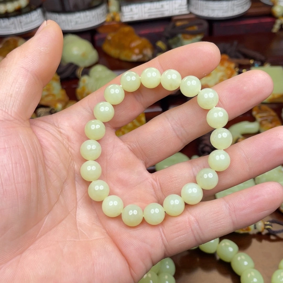 思***、岫岩老玉（透闪石质玉）未镶嵌手链