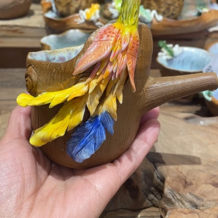 手工制作陶瓷茶具仿生茶杯