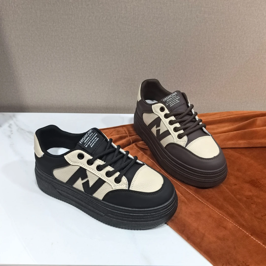 春季新款厚底板鞋小白鞋百搭时尚休闲女鞋XA/5318