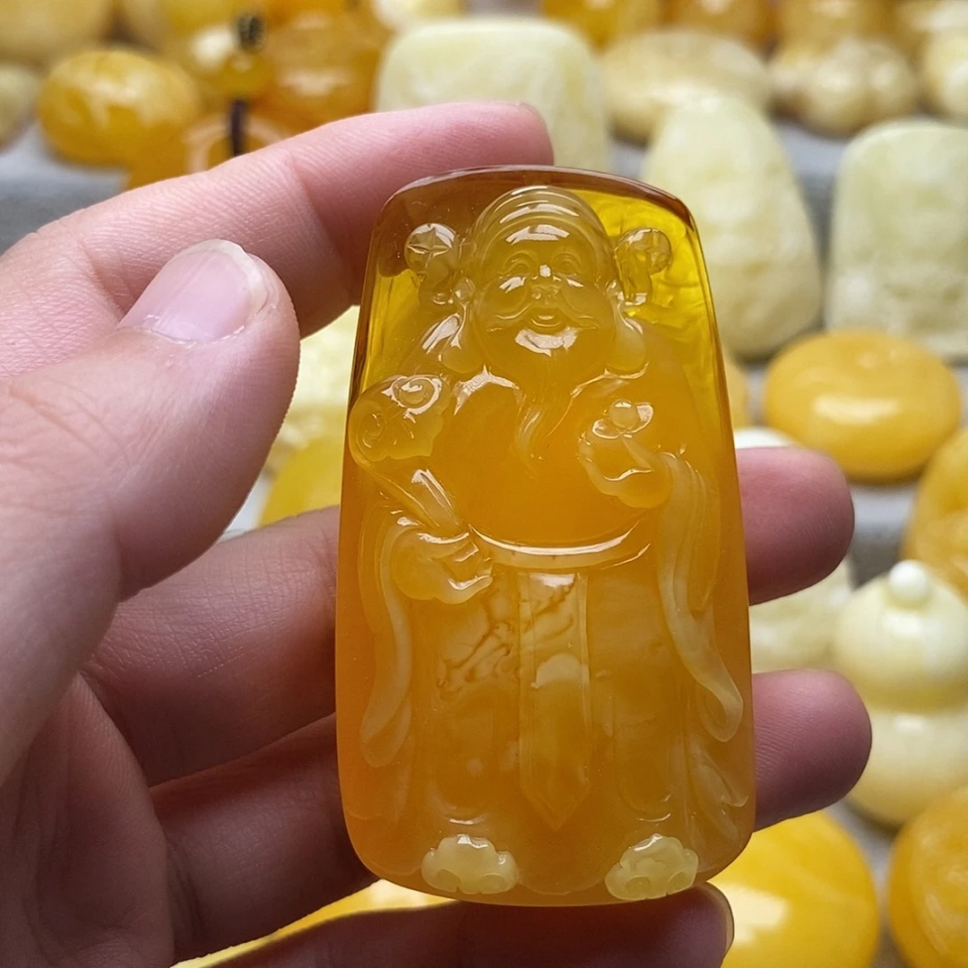 琥珀颈饰未镶嵌琥珀蜜蜡吊坠