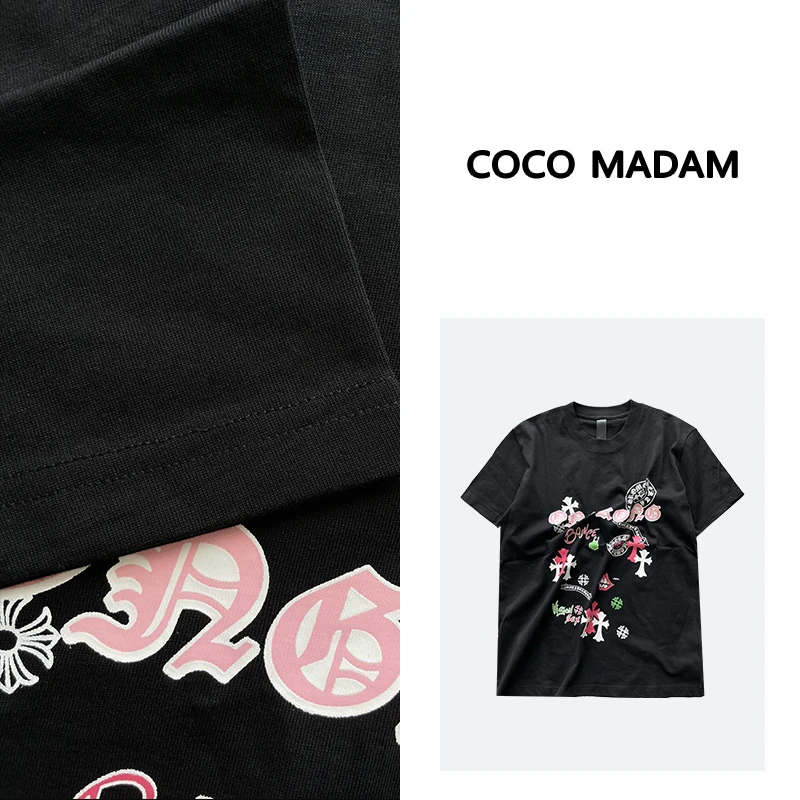 《An ni》【克】Ani-B615 夏季宽松潮流小碎印花圆领短袖