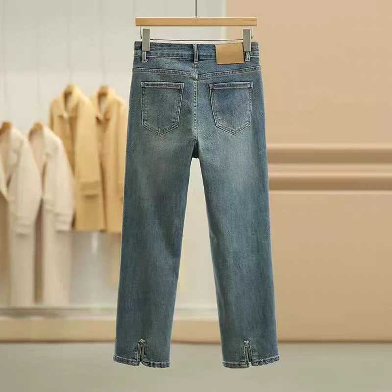 【芸姐】8001四面弹显瘦烟管裤