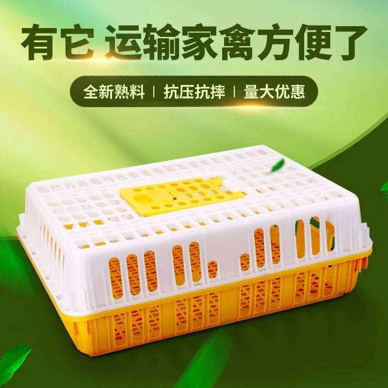家禽专用塑料鸡笼运输周转箱加厚加大适用于鸡鸭鹅鸽兔养殖