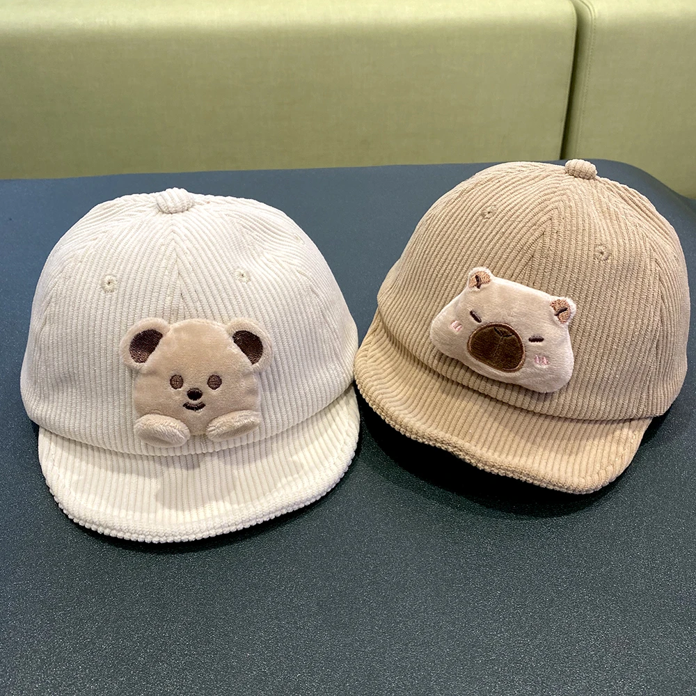宝宝帽子男孩春秋卡通可爱百搭软檐鸭舌帽婴儿女童秋冬防风棒球帽