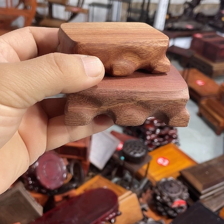 香榧木红木底座工艺品2个