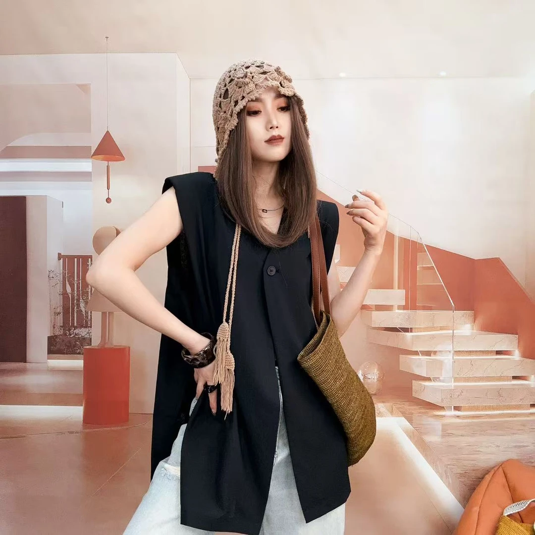 《嘉怡推荐》2025气质小众垫肩超薄西装马甲