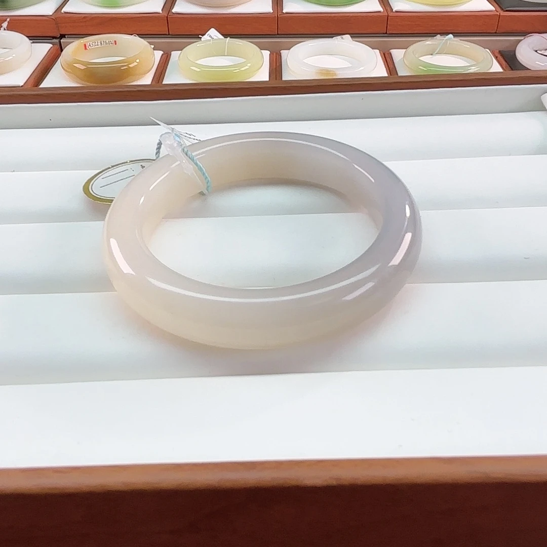 和田玉未镶嵌手镯粉紫双色