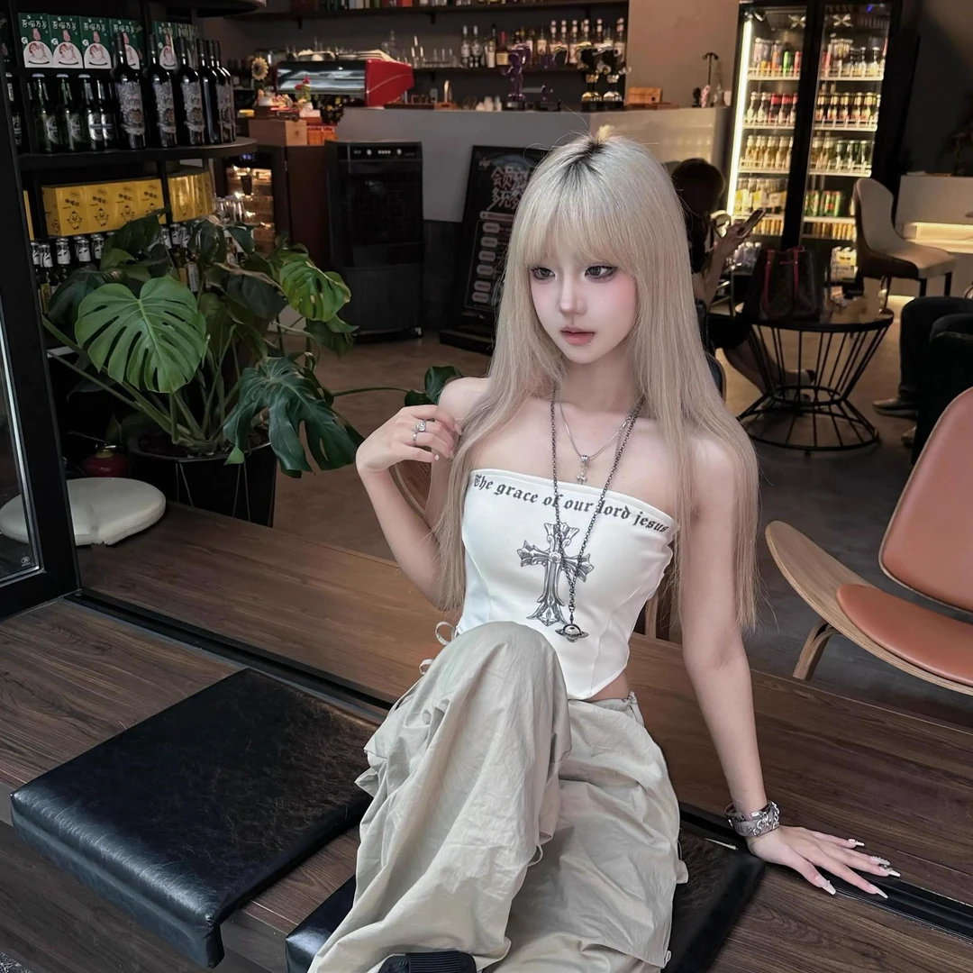 辣妹吊带合集 辣妹背心性感夏季挂脖显瘦小众修身