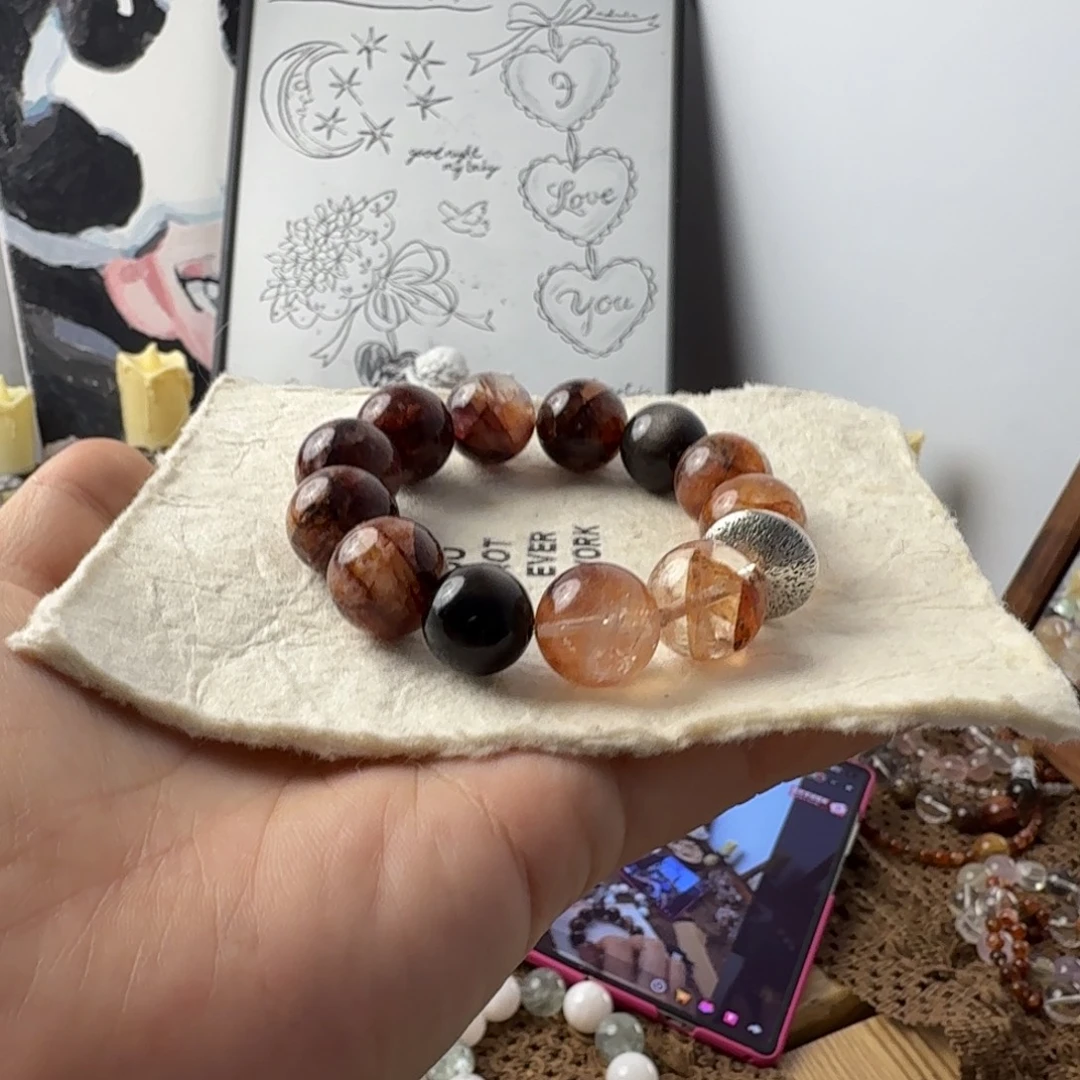1***8烟晶手链银S925镶嵌