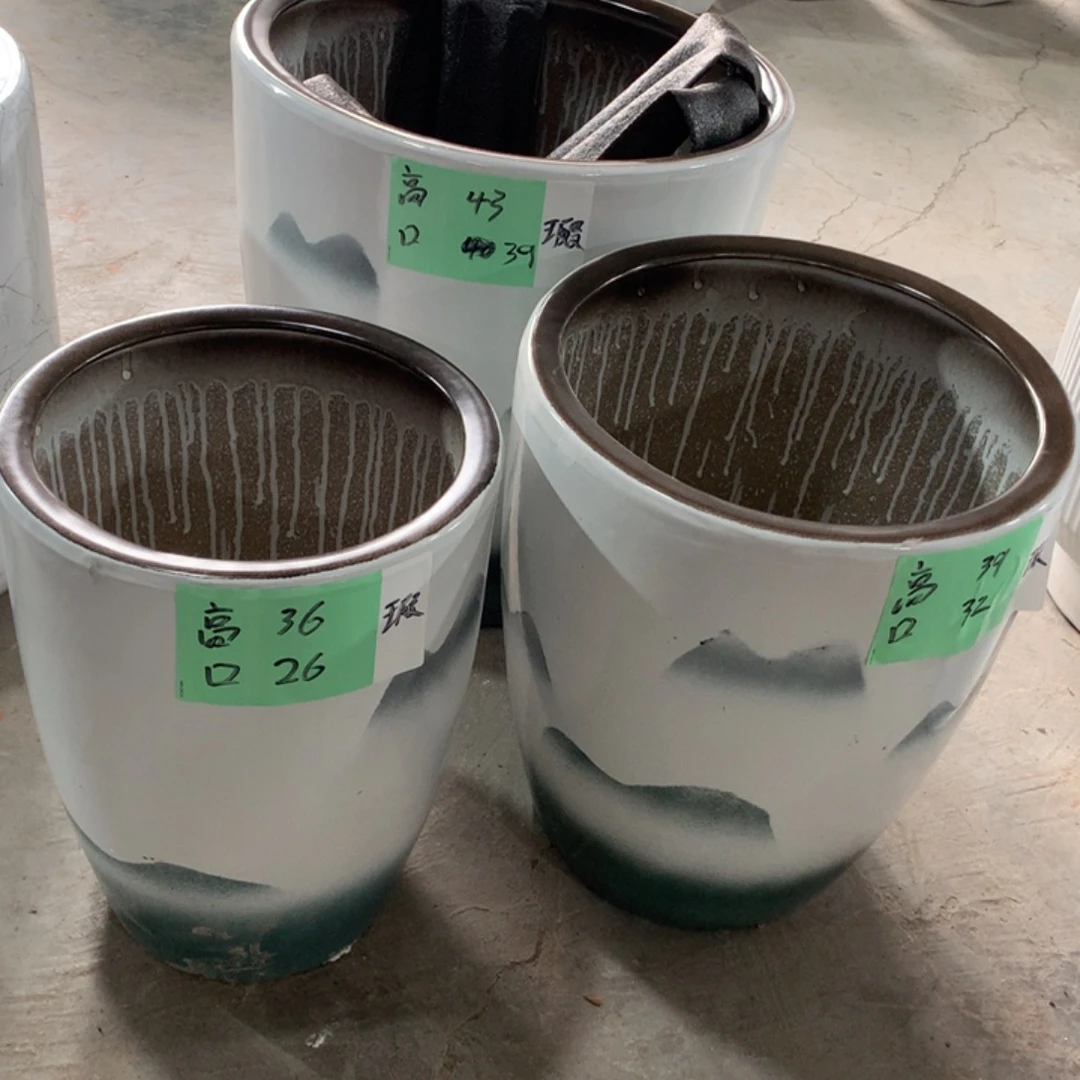 微瑕高温陶瓷花盆