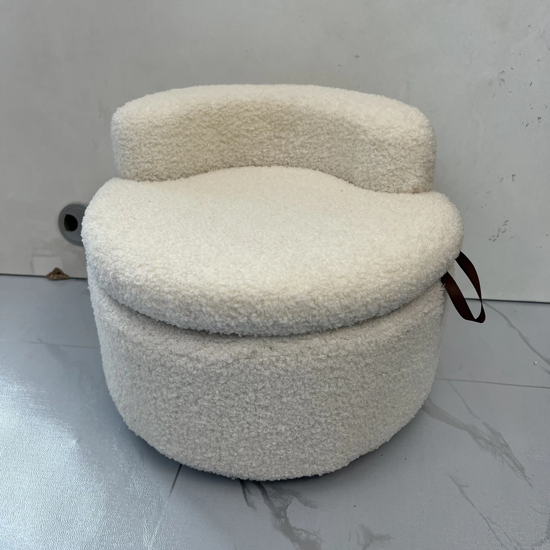 圆凳靠背椅换鞋凳奶油风家用小凳子