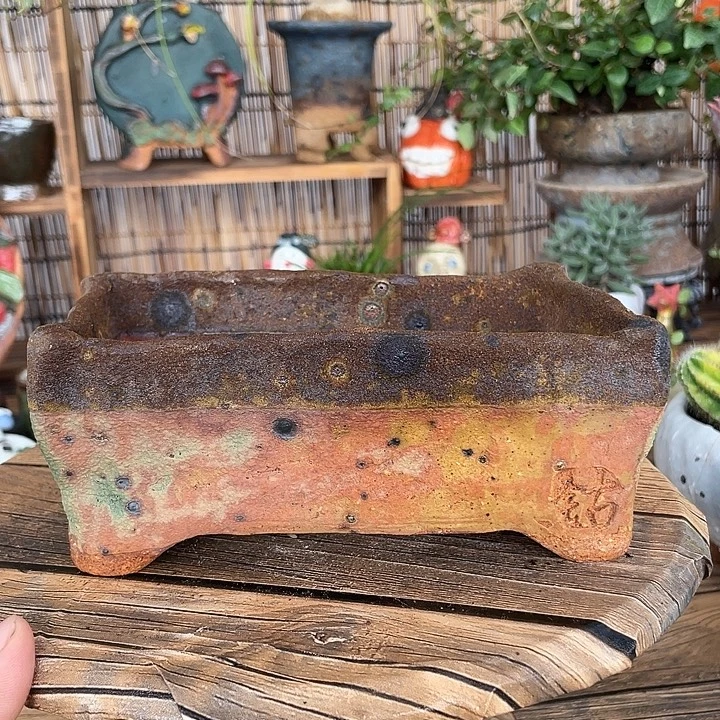 手工粗陶高温花盆