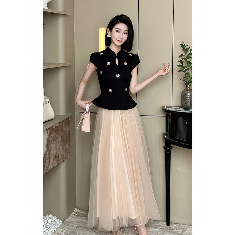 新中式国风套装女2025新款夏季独特绝美气质名媛高端半身裙两件套