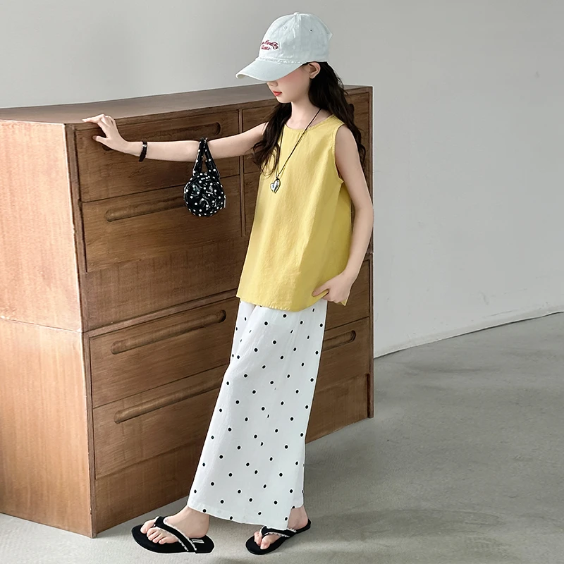 简约潮牌店铺儿童服装2025年款衣服女童装夏装套装6-12岁高级感15