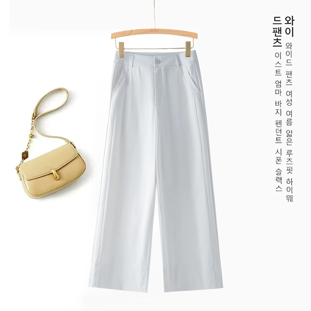 透气通休闲百搭高腰显瘦九分A版裤拉夏LACHAPELLEHOMME.8896.FG枫