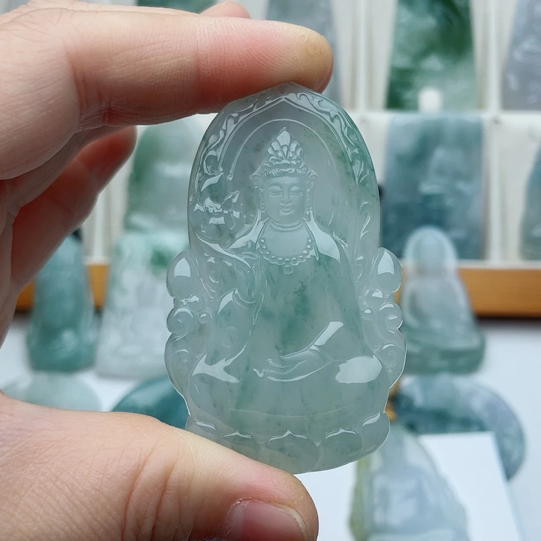 ****心颈饰未镶嵌翡翠素衣观音