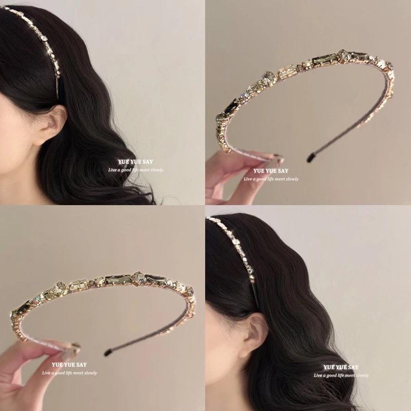 沉醉梦境 复古高级感锆石闪钻细发箍 轻奢小众设计头箍压发卡发饰