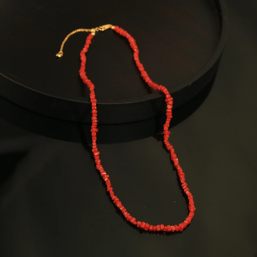 【央央好物珠宝馆】天然红珊瑚随型项链  SH0058BZ