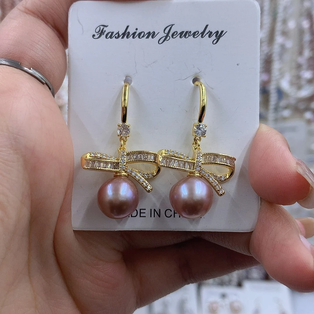 项链银S925镶嵌淡水珍珠