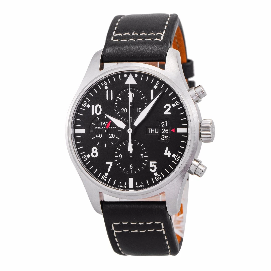 95新 IWC/万国 自动机械男表飞行员系列瑞士腕表IW377701