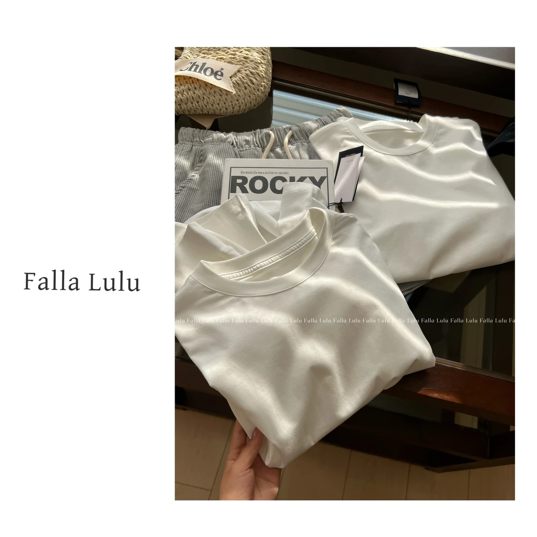 清仓！NO退换  经典极简主义 柔软舒适宽松百搭圆领长袖T恤 A5811