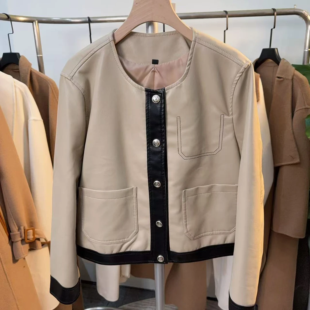 春季设计感百搭皮衣外套T120