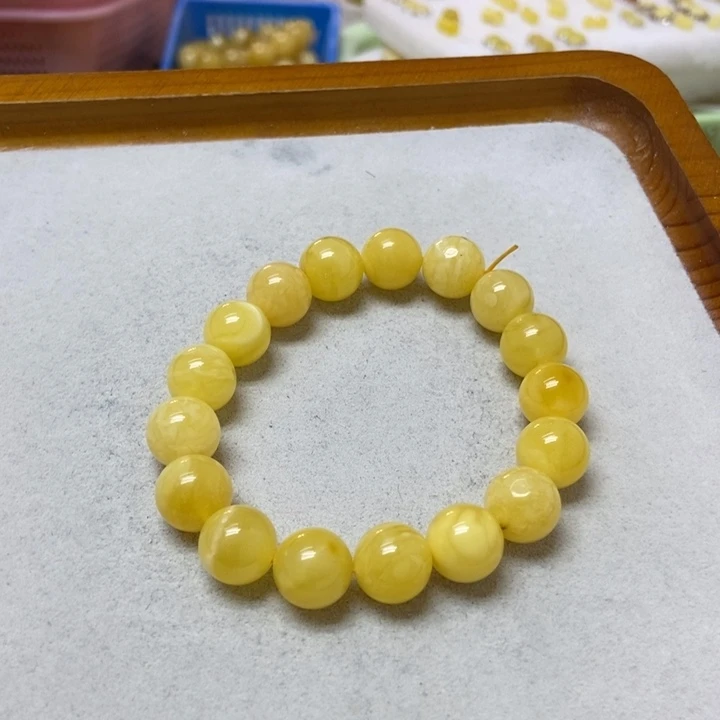 蜜蜡未镶嵌裸石手串