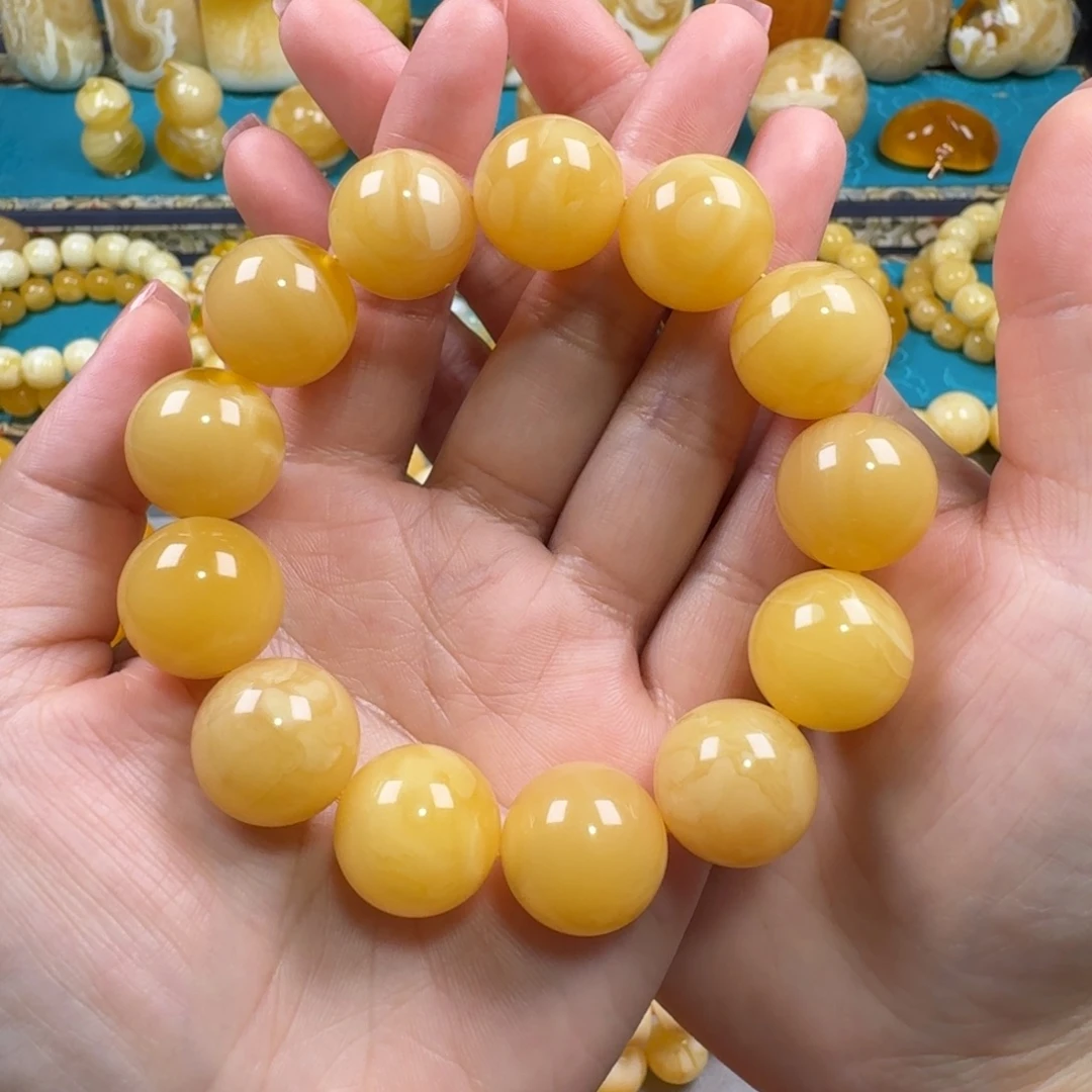 琥珀未镶嵌手链同料