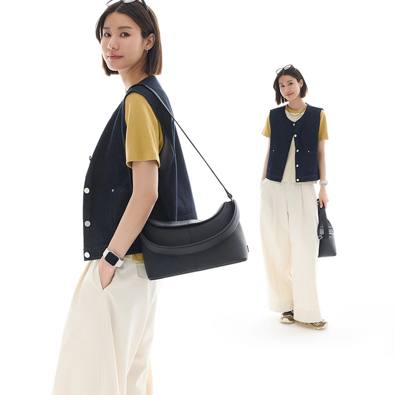 CLOUDSPACE/云上生活【蓝调牛仔】金属撞色纽扣马甲女2025春季上衣