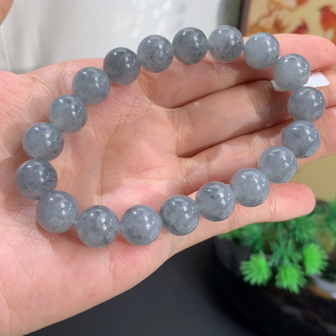 翡翠未镶嵌手串卡10胶润乌鸡手串