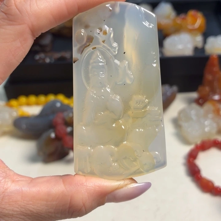 玛瑙/玉髓未镶嵌吊坠(不含链)