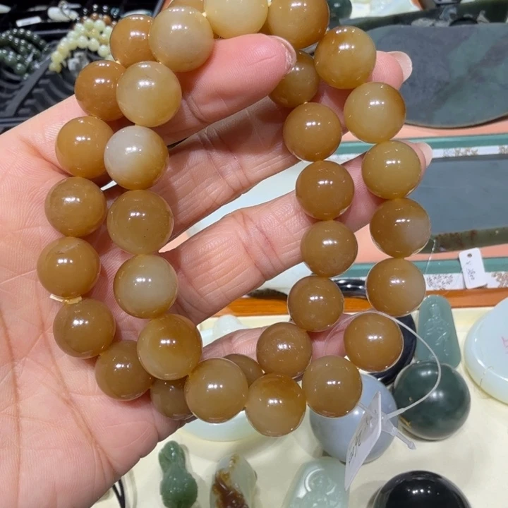 手链未镶嵌和田玉(糖玉)