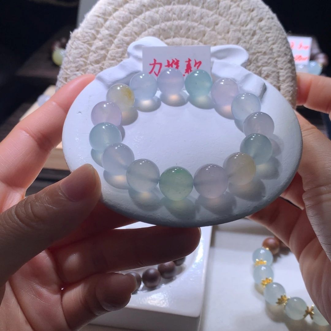翡翠散珠天然缅甸翡翠A货卡12+
