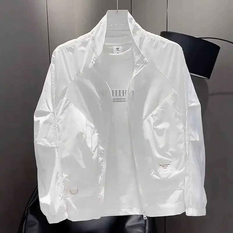 仓石一树潮流立领工装夹克男士春秋薄款休闲百搭透气宽松纯色外套