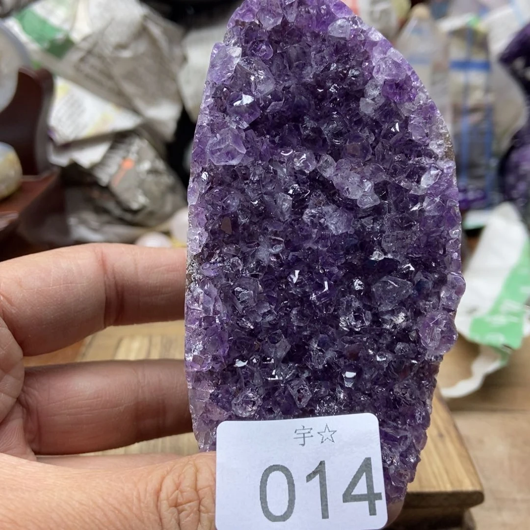 紫晶天然水晶摆件未镶嵌