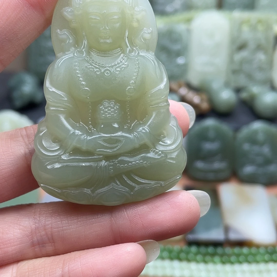 和田玉未镶嵌吊坠(不含链)