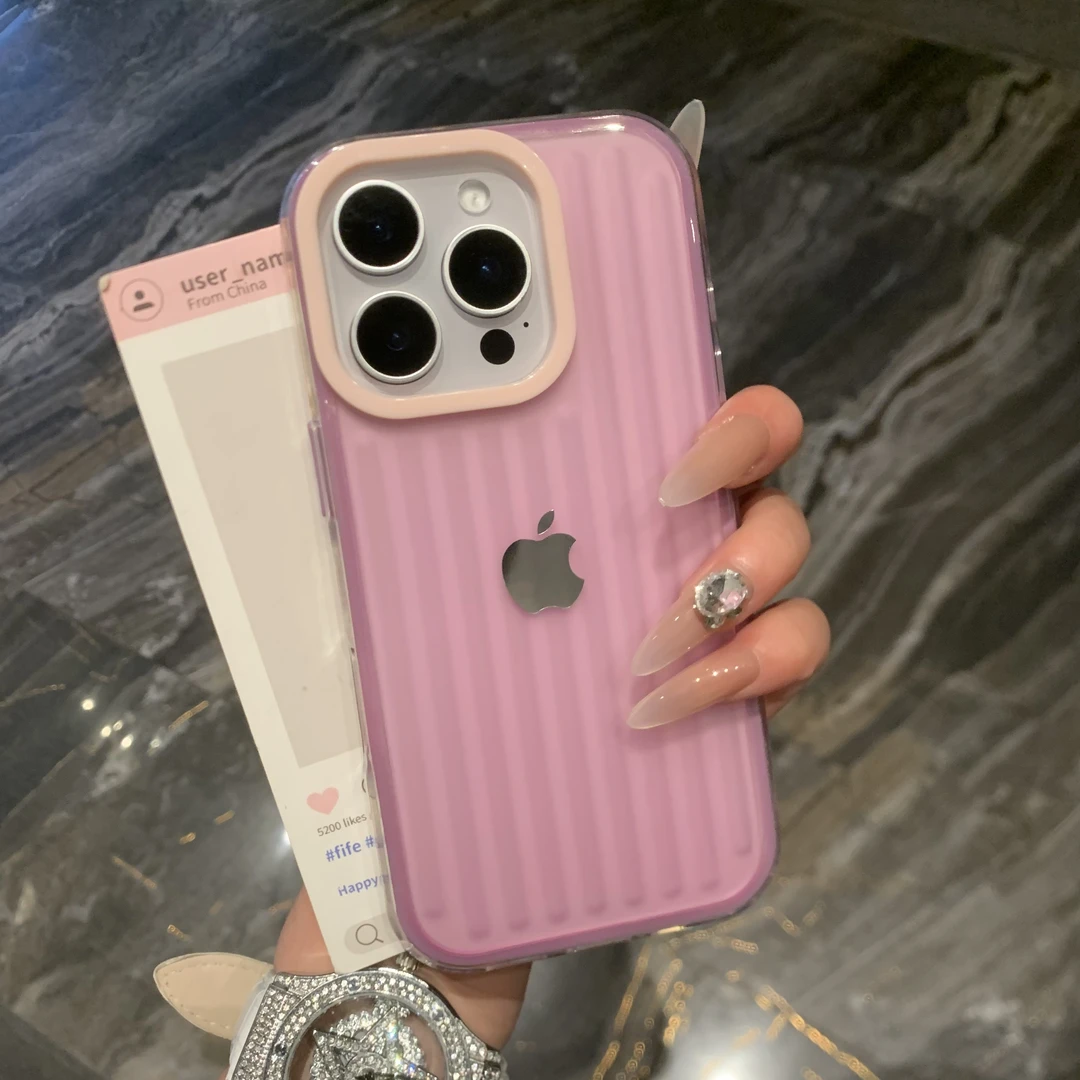 创意瓦楞纹适用苹果16手机壳iPhone15promax新款14/13防摔全包12.