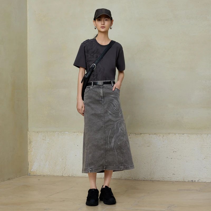 EXCEPTION牛仔半裙AC25-B1K02