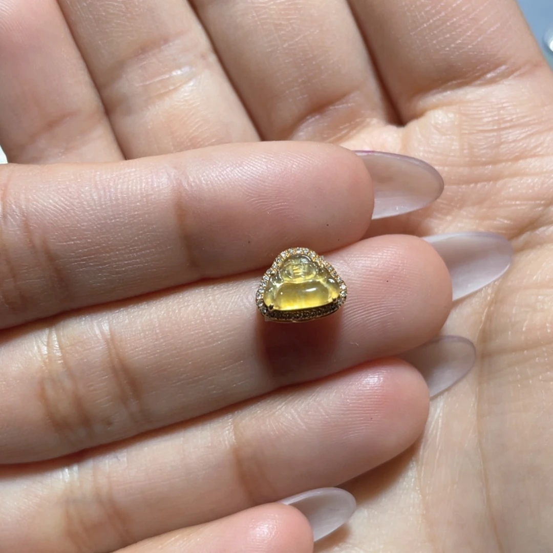 【闪购商品】翡翠吊坠(不含链)18K金镶嵌?****a
