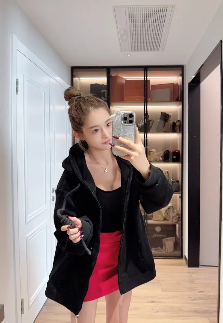 啊糖Atang-黑色宽松外套