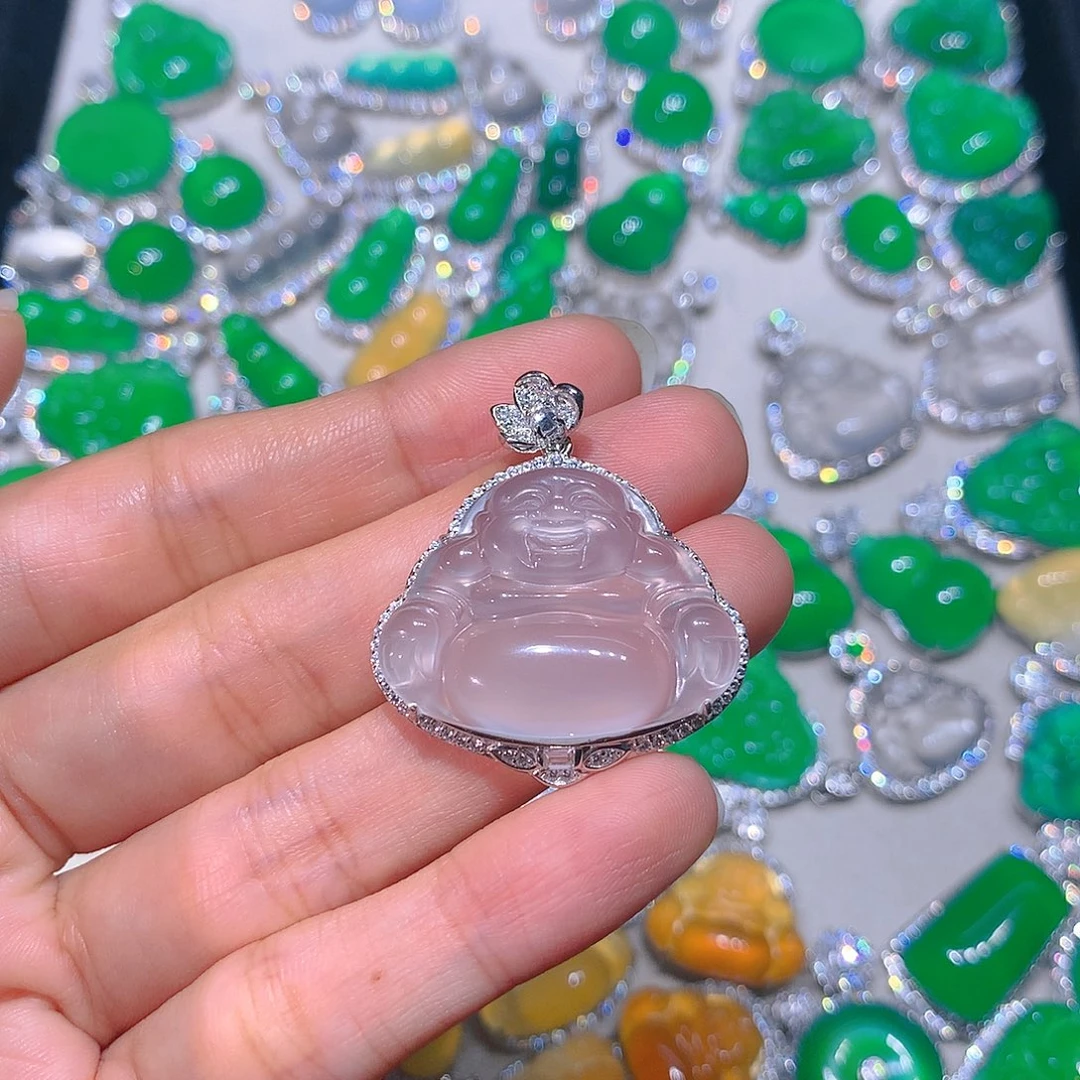 石英质玉银S925镶嵌颈饰不***?