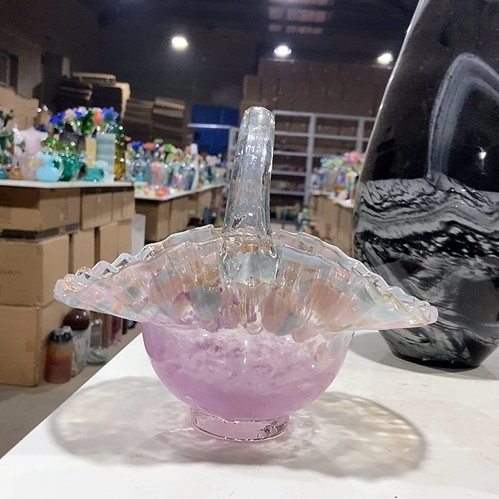 琉璃琉璃花瓶高21口21